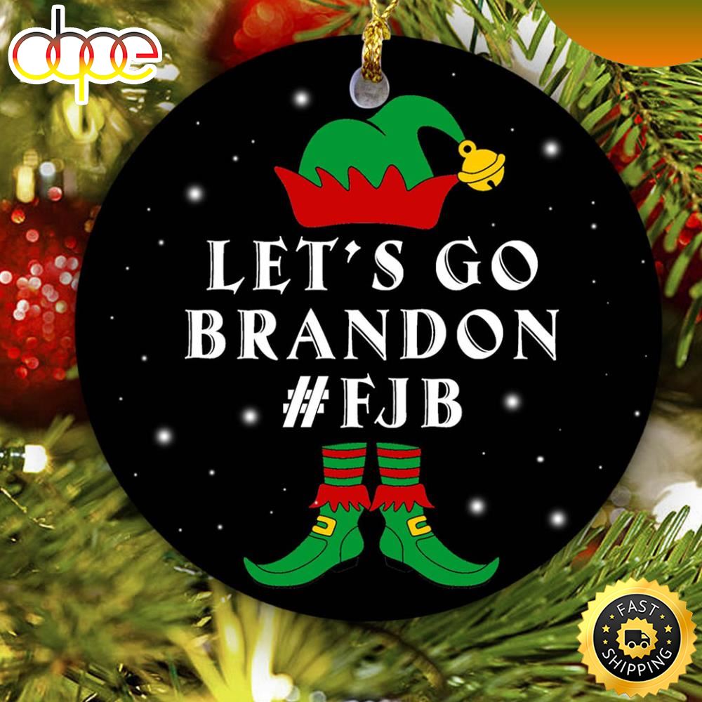 The Grinch 2022 Lets Go Brandon FJB Grinch Christmas Grinch Christmas Ornament