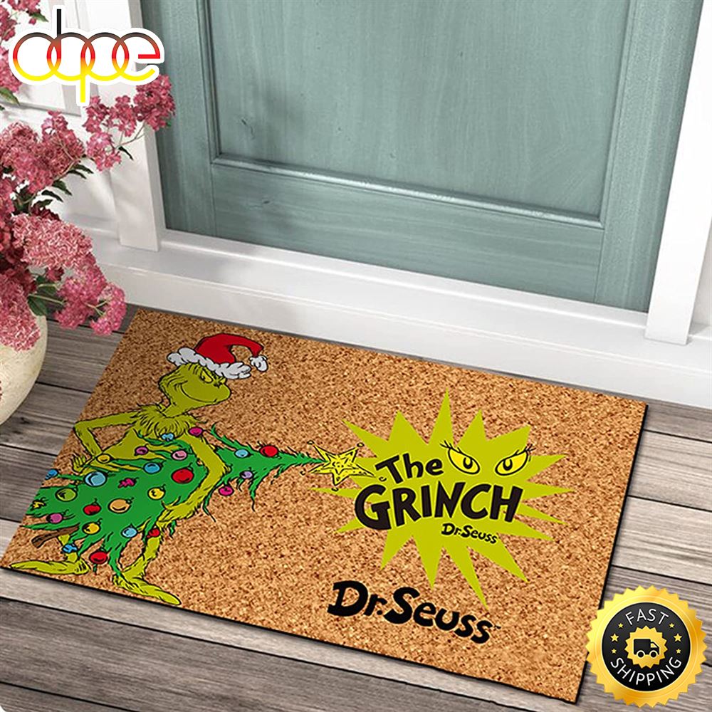 The Grinch Dr Seuss Welcome Mat Grinch Doormat