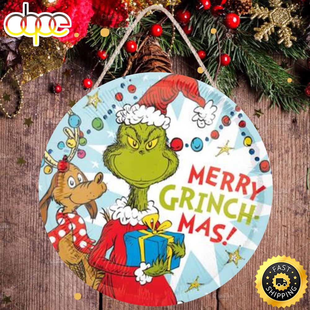 The Grinch Mas Merry Christmas 2022 Grinch Merry Christmas Sign