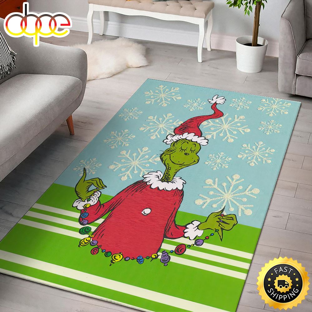 The Grinch Merry Christmas Funny The Grinch Christmas Rug