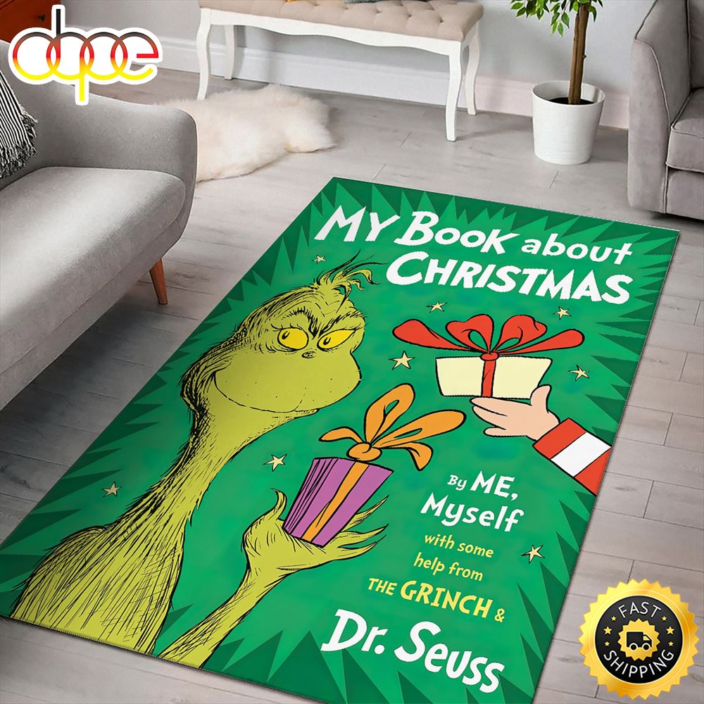The Grinch My Book About Christmas By Me Myself Grinch Christmas Rug