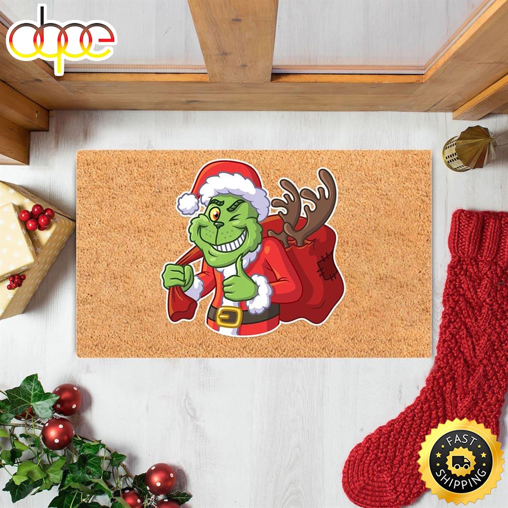 The Grinch Welcom Christmas Doormat