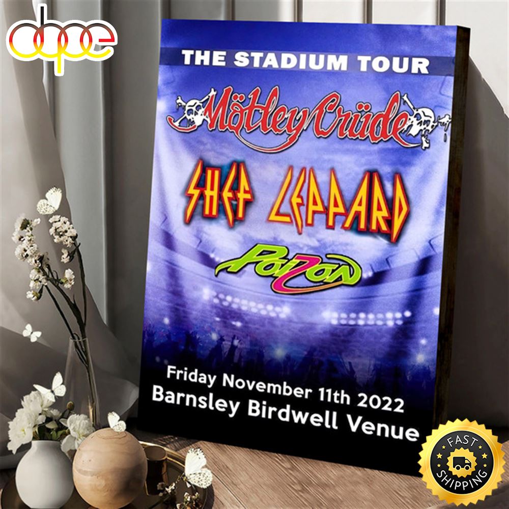 The Stadium Tour Motley Crue Tribute Tour 2022 2023 Poster Canvas
