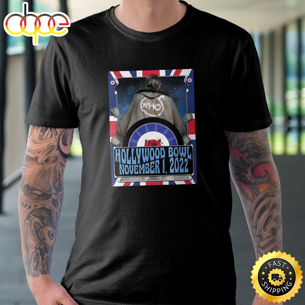 The Who Tour 2022 November 1 Hollywood Bowl Black Unisex T Shirt