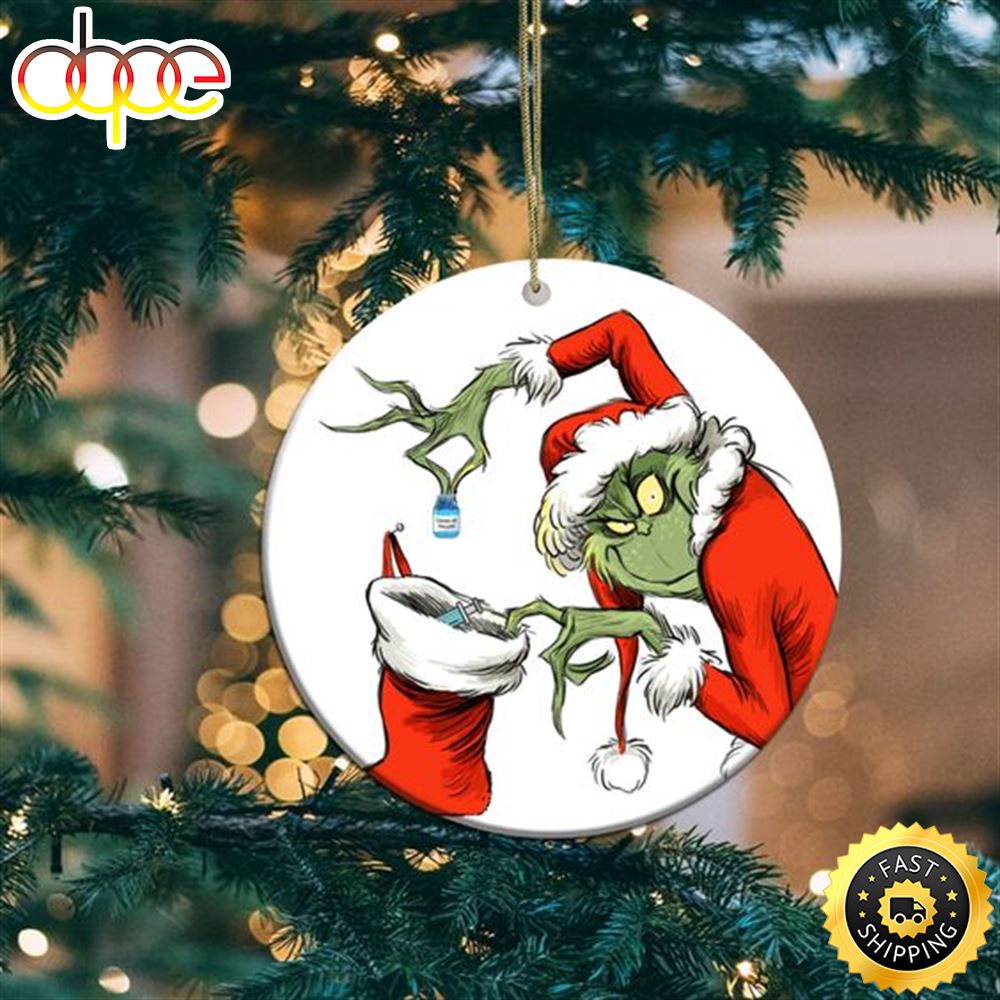 Vaccine Meaning Gift Grinch Christmas Grinch Tree Ornament