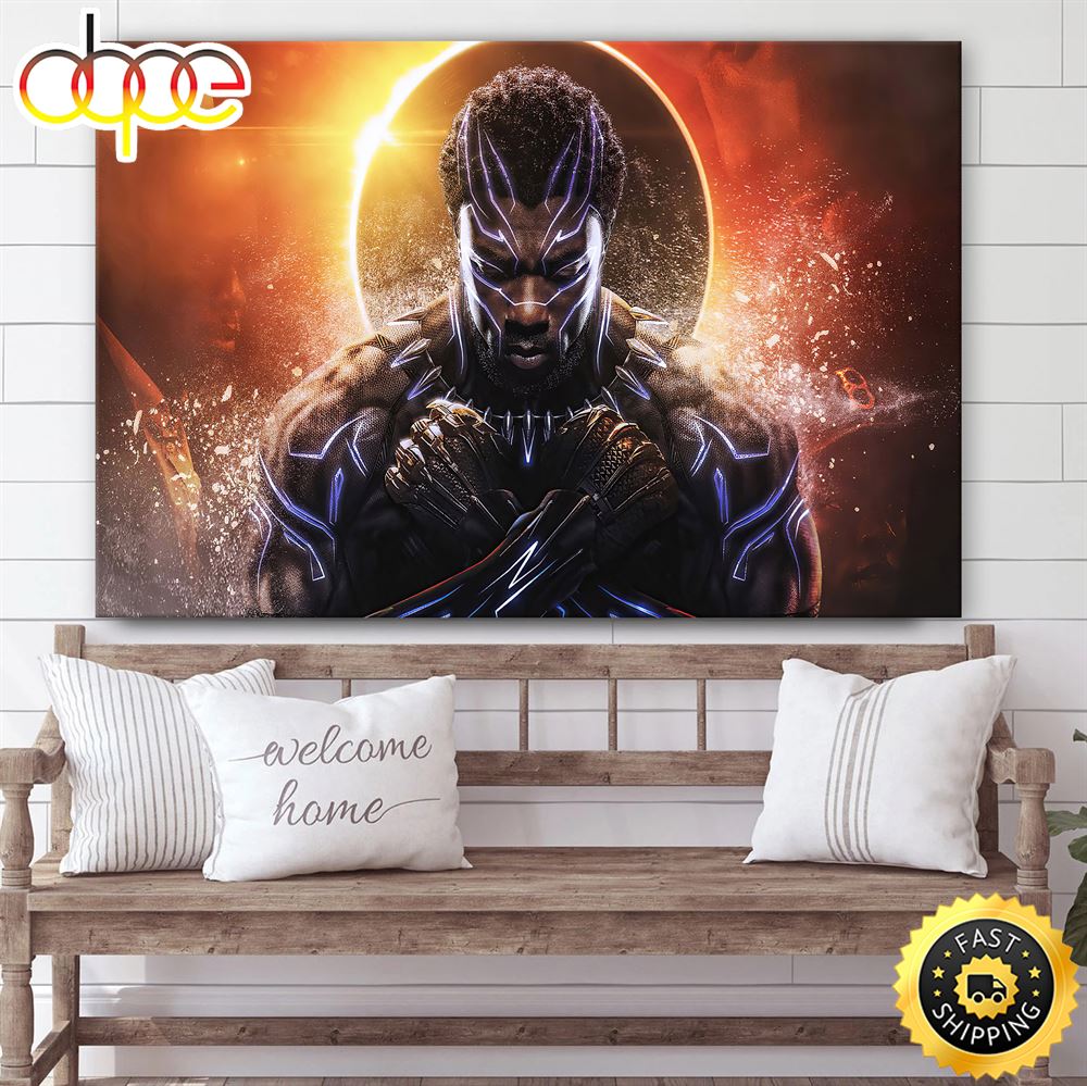 Wakanda Forever King T'Challa Poster Canvas