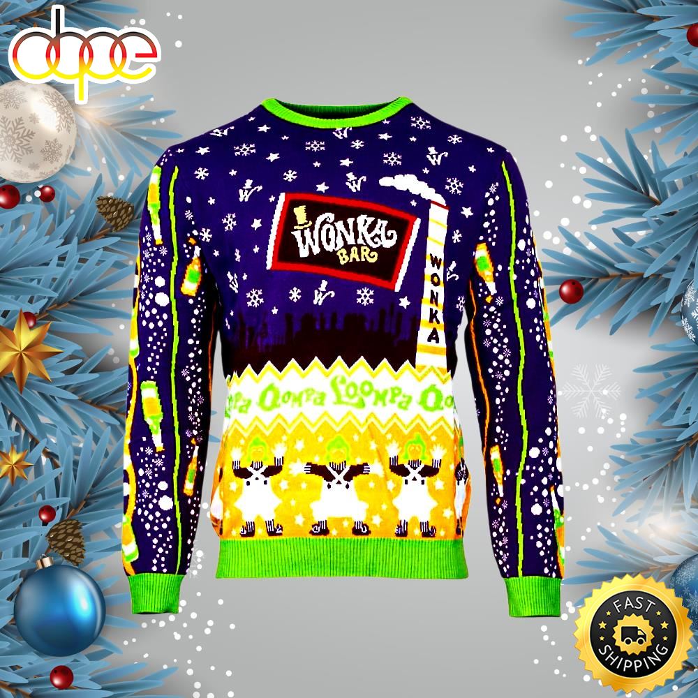 Willy Wonka The Chocolate Factory Ugly Christmas Sweater