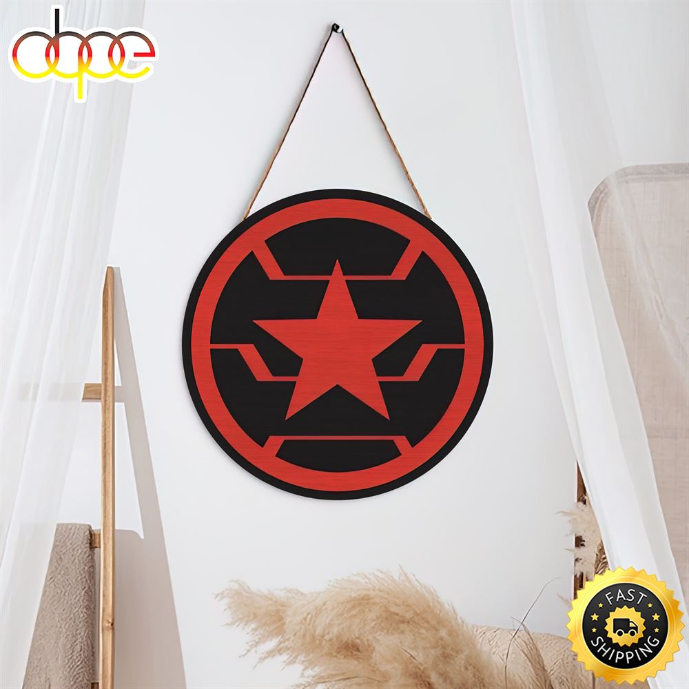 Winter Soldier Icon Movie Xmas 2022 Wood Marvel Sign
