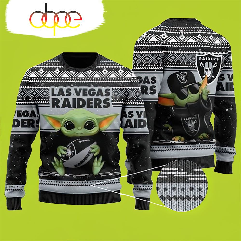 Yoda Christmas All Over Print Raiders Christmas Sweater