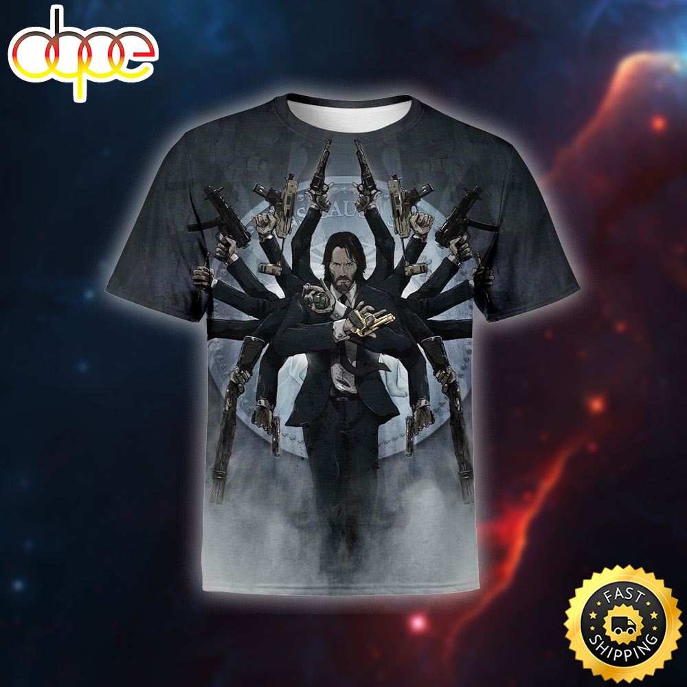 Action Figure John Wick Poster All Over Print Shirt