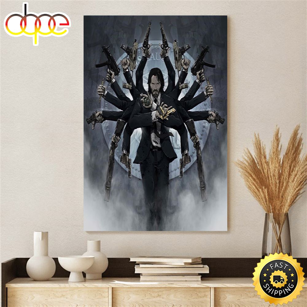 Action Figure John Wick Poster Canvas 1