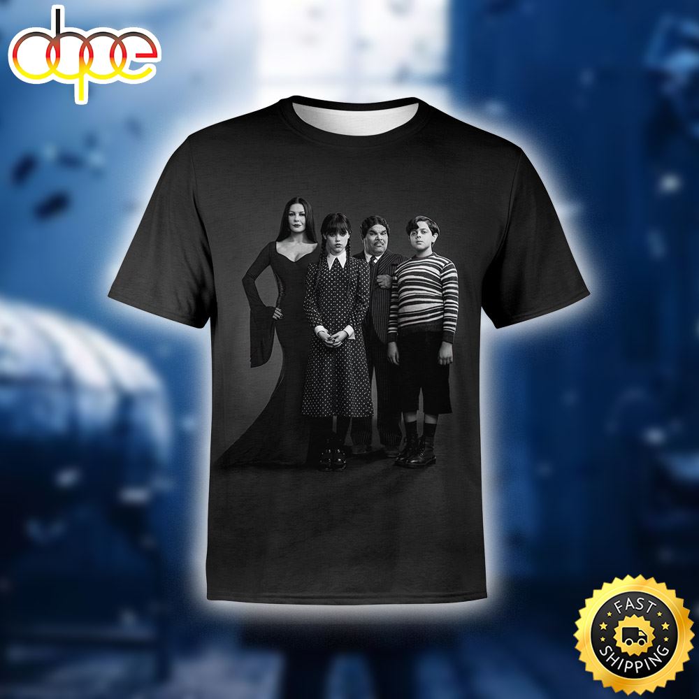 Addams Family 2022 Black T Shirt 3D All Over Print Shirts