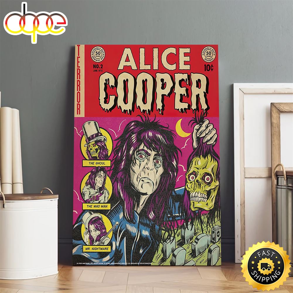 Alice Cooper School S Out 50th Anniversary Poster Canvas