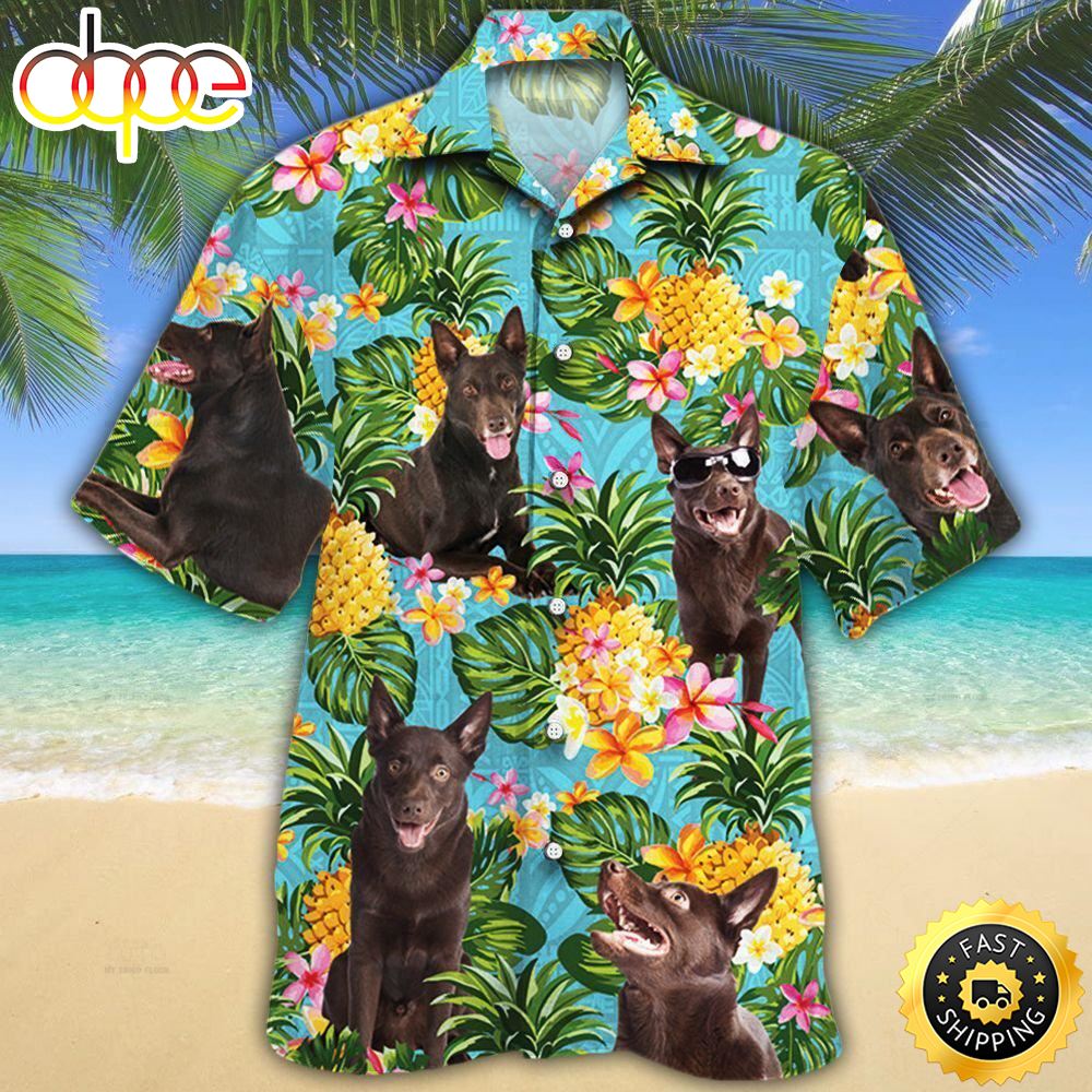 Australian Kelpie Dog Lovers Pineapple Hawaiian Shirts Men Dog Hawaiian Shirt Best Gifts For Dog Lovers 1