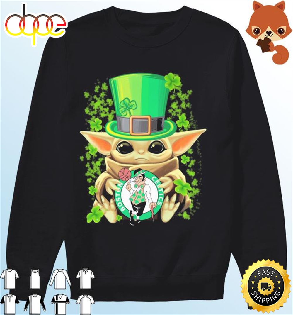 Baby Yoda Hug Boston Celtics Basketball T Shirt