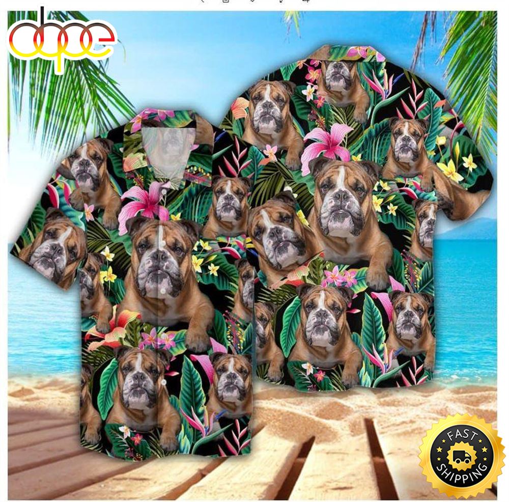 Bulldog Hawaiian Shirt Hawaiian Shirts Men Gift Ideas For Dog Lovers 1