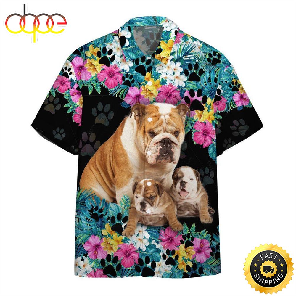 Bulldog Mother Day Hawaiian Shirts Men Dog Hawaiian Shirt Best Gifts For Dog Lovers 1