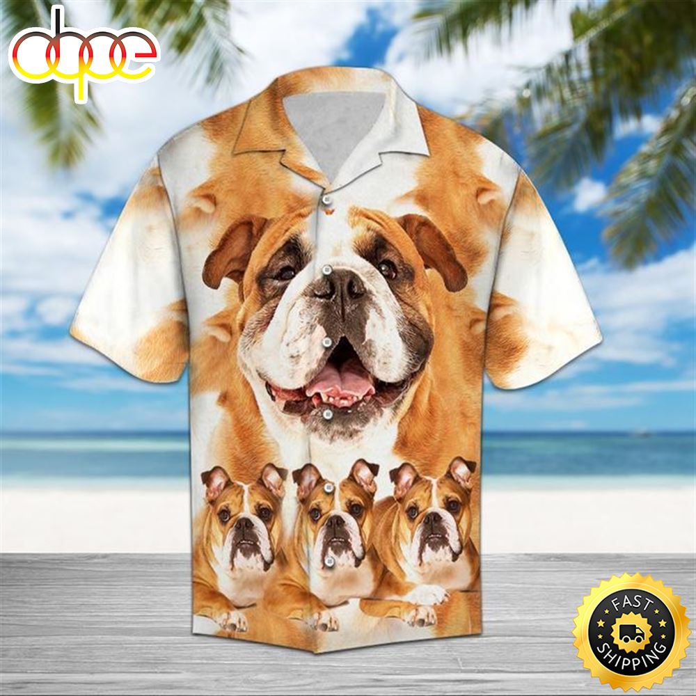 Bulldog Silly Face Hawaiian Shirts Men Dog Hawaiian Shirt Best Gifts For Dog Lovers 1
