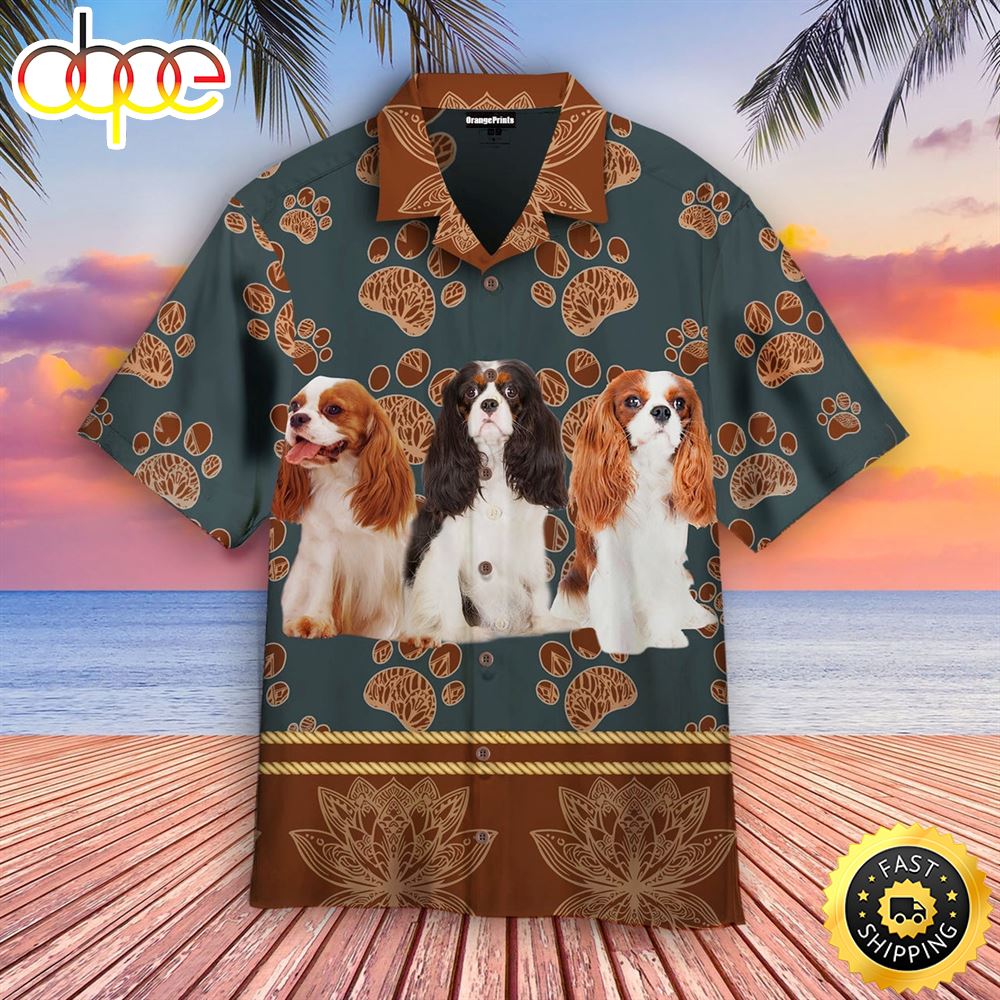 Cavalier Dog King Hawaiian Shirts Men Dog Hawaiian Shirt Best Gifts For Dog Lovers 1