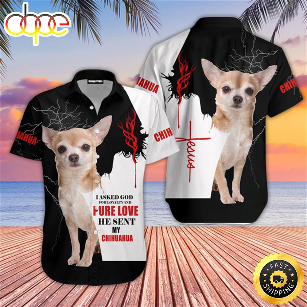 Chihuahua Dog Jesus Hawaiian Shirts Men Dog Hawaiian Shirt Best Gifts For Dog Lovers 1