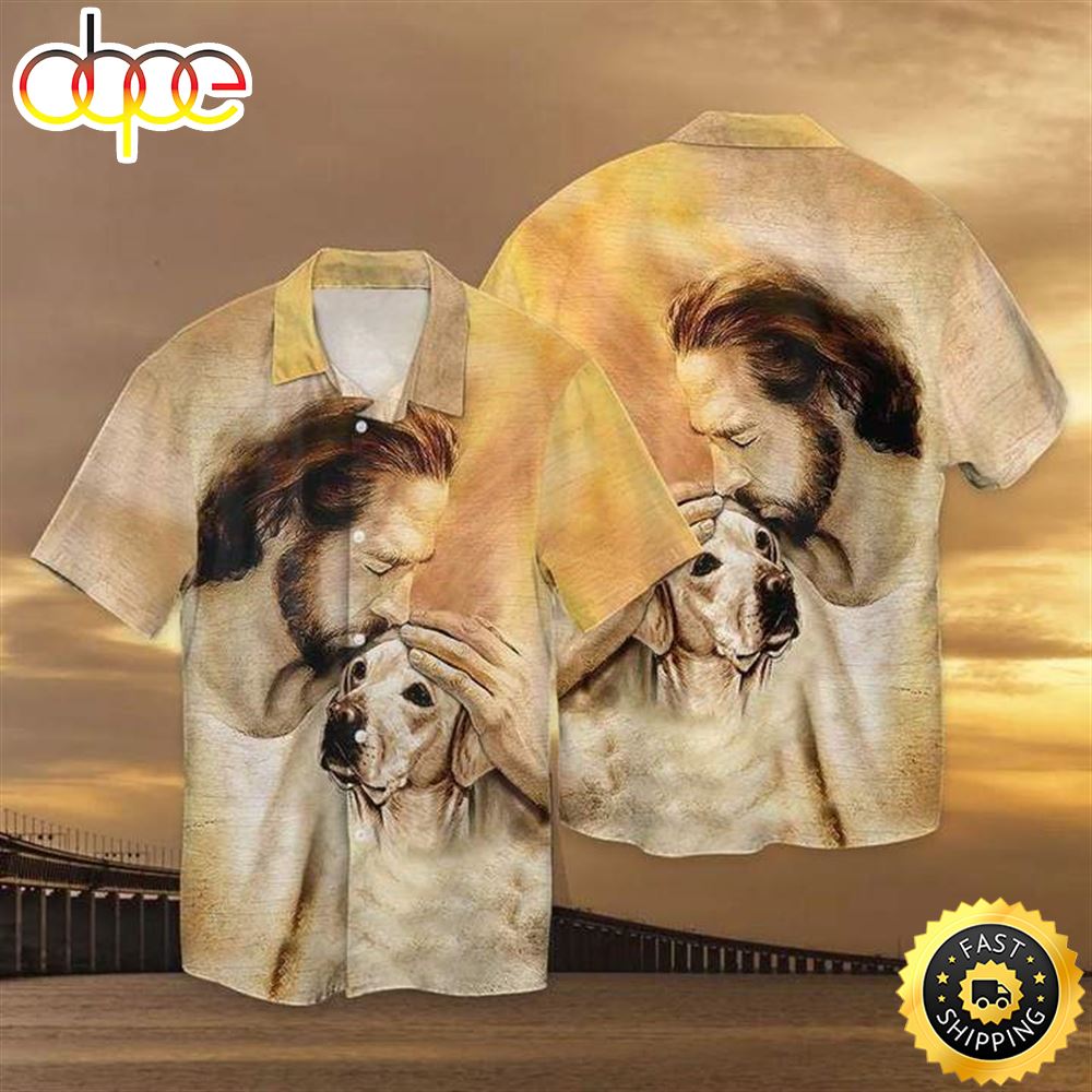 Christian Jesus Love Labrador Dog Hawaiian Shirts Men Dog Hawaiian Shirt Best Gifts For Dog Lovers 1