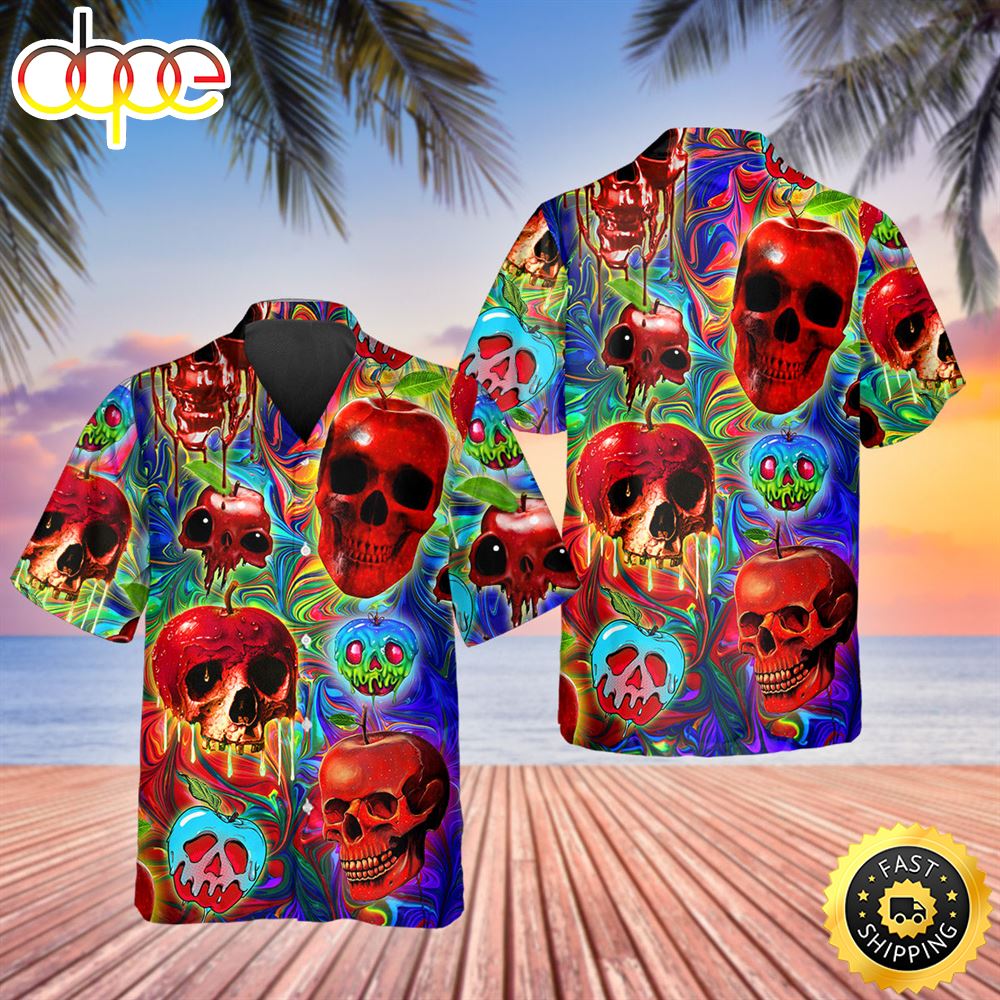 Colorful Alien Skull Hawaiian Shirt Hawaiian Shirt For Men Best Hawaiian Shirts 1
