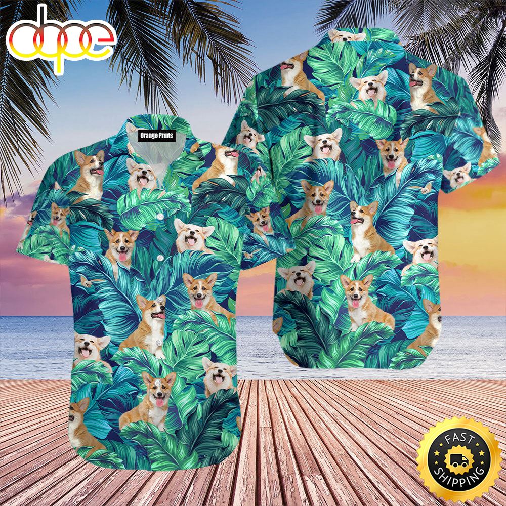 Corgi Cute Dog Hawaiian Shirt Hawaiian Shirts Men Gift Ideas For Dog Lovers 1