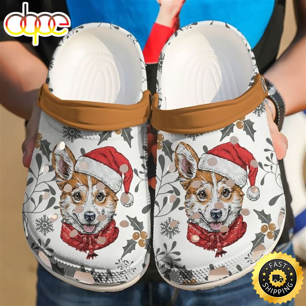 Corgi Xmas Christmas Pattern Crocs Crocband Clog Shoes