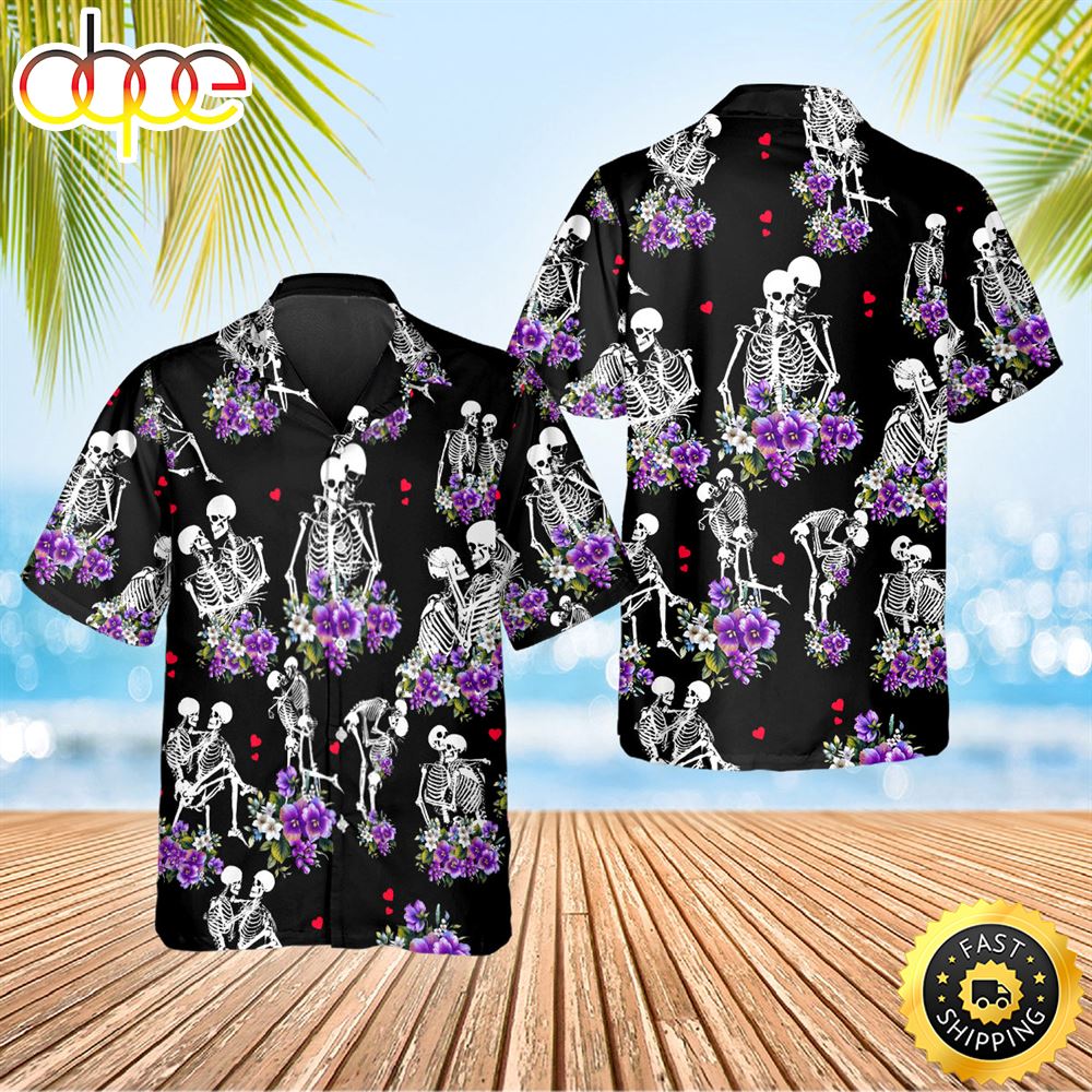 Couple Love Skull Hawaiian Shirt Hawaiian Shirt For Men Best Hawaiian Shirts 1