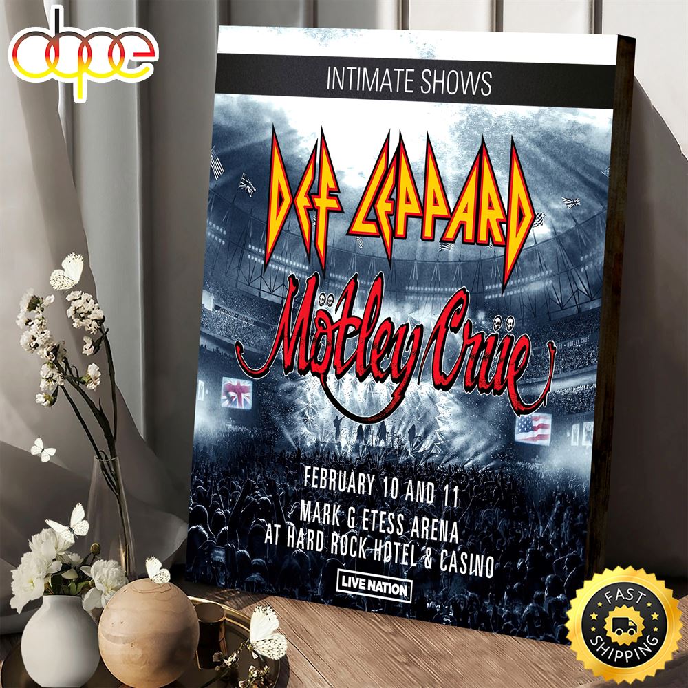 Def Leppard Two Atlantic City Shows Announced February 10th And 11th 2023 Poster Canvas