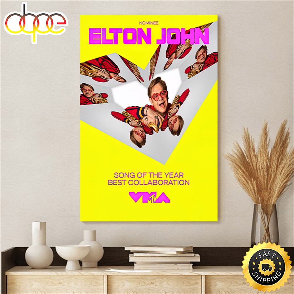 Elton John Song Of The Year Best Collaboration Canvas