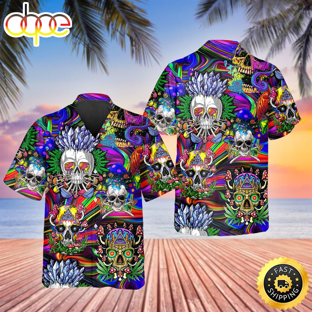 Fancy Rock Skull Hawaiian Shirt Hawaiian Shirt For Men Best Hawaiian Shirts 1