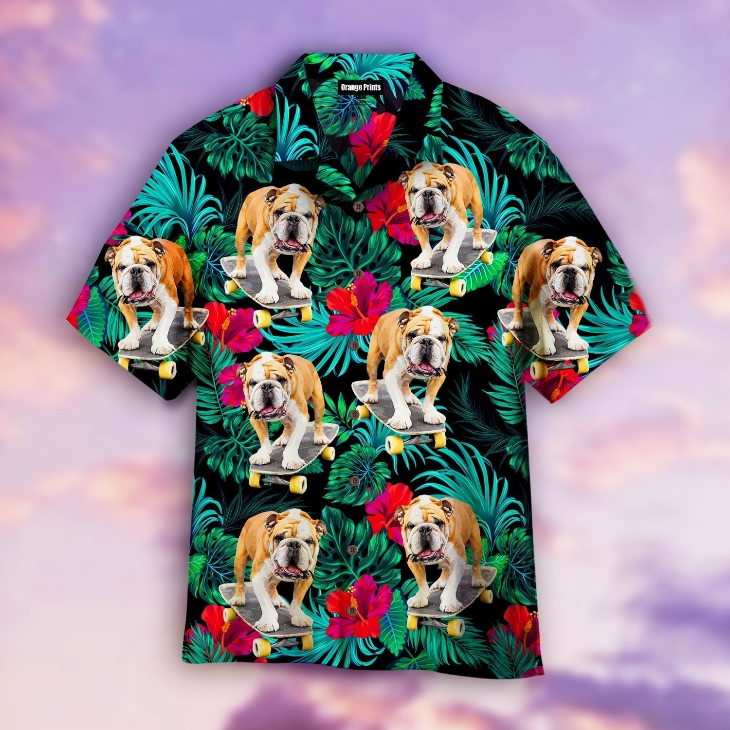 French Bulldog On Skateboard Floral Dog Hawaiian Shirt Mens Hawaiian Shirt Gifts For Dog Lovers 1