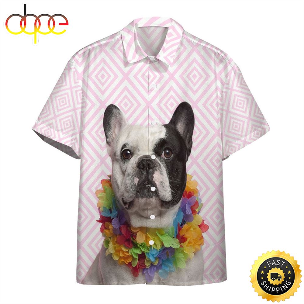 French Bulldog Wearing Dog Hawaiian Shirt Mens Hawaiian Shirt Gifts For Dog Lovers 1