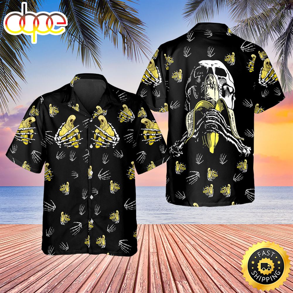 Funny Banana Skull Hawaiian Shirt Hawaiian Shirt For Men Best Hawaiian Shirts 1
