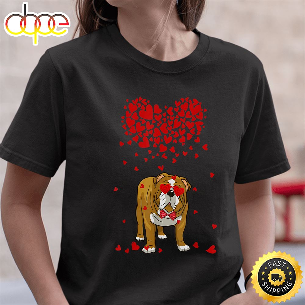 Funny English Bulldog Outfit Dog Lover Valentine Gifts T Shirt