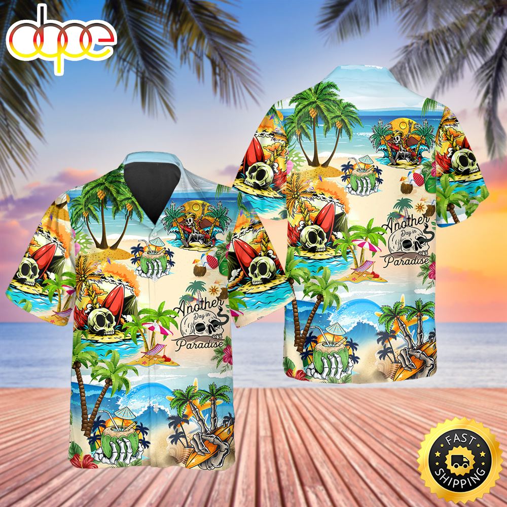 Funny Skull Beach Hawaiian Shirt Hawaiian Shirt For Men Best Hawaiian Shirts 1