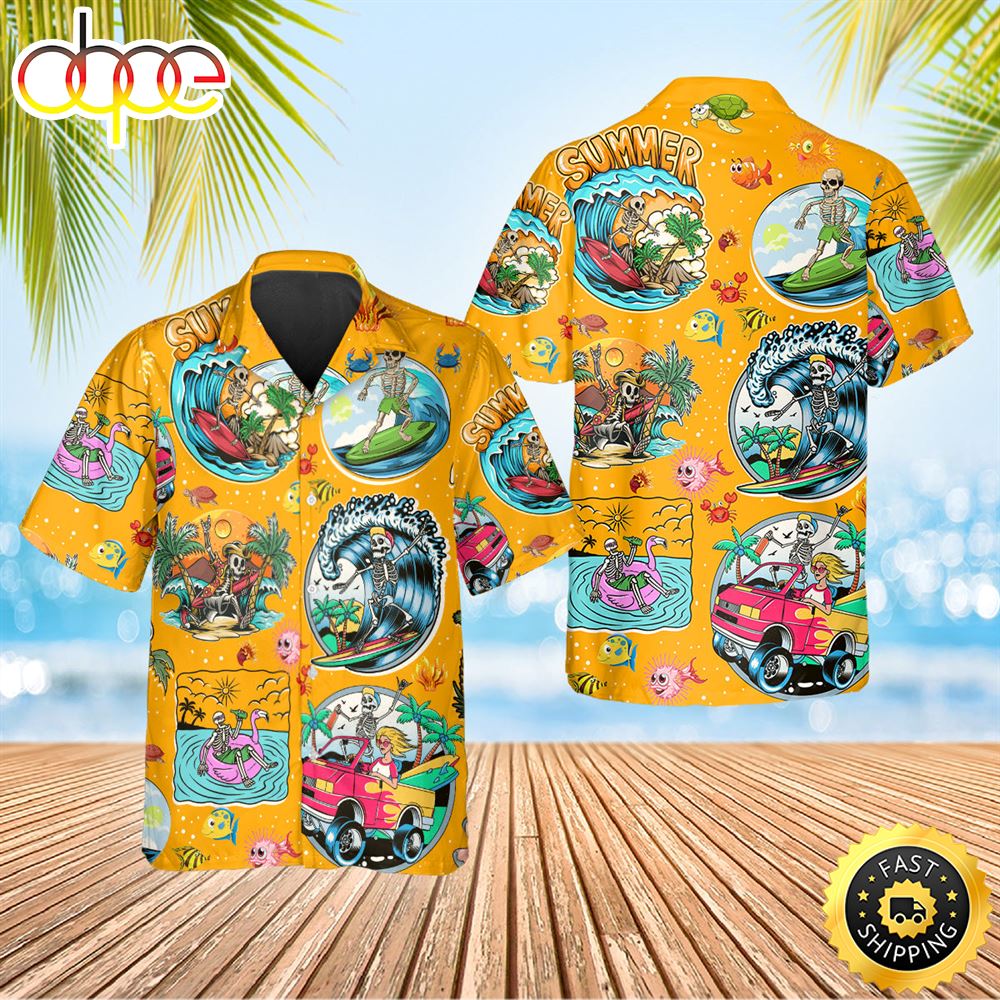 Funny Summer Skull Hawaiian Shirt Hawaiian Shirt For Men Best Hawaiian Shirts 1