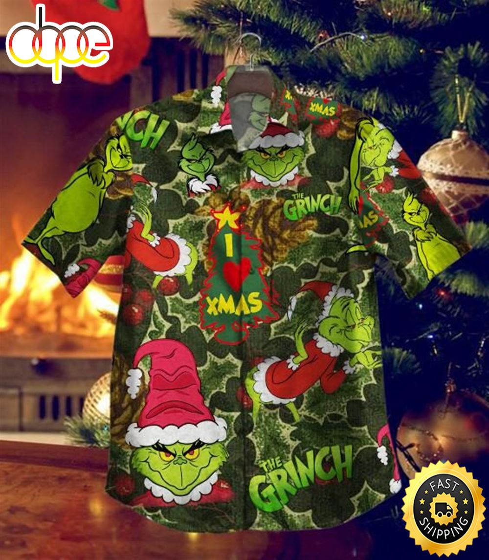 Grinch Merry Chrstmas Vintage The Grinch Summer Hawaiian Shirt