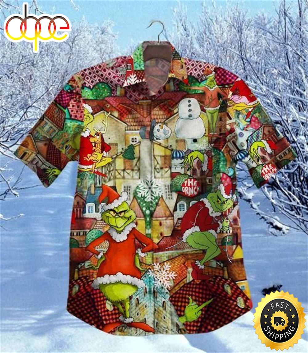 Hawaii Shirt Hot Grinch Stole Christmas Vintage Hawaiian Shirt Zx11487 7240