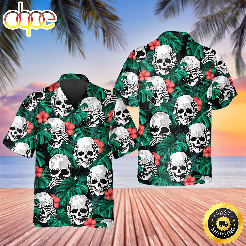 Hear No Evil See No Evil Speak No Evil Mexican Hawaiian Shirt Hawaiian Shirt For Men Best Hawaiian Shirts 1