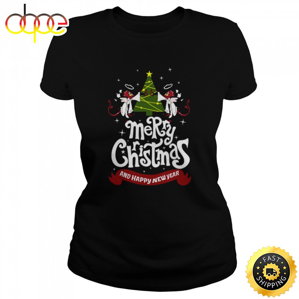 Helluva Boss Merry Christmas And Happy New Year Unisex Basic T Shirt 1
