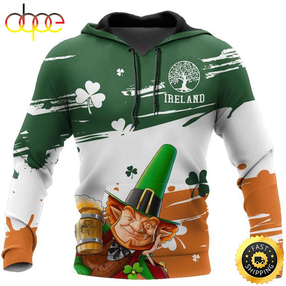 Ireland Leprechauns Irish St Patricks Day All Over Print Shirt