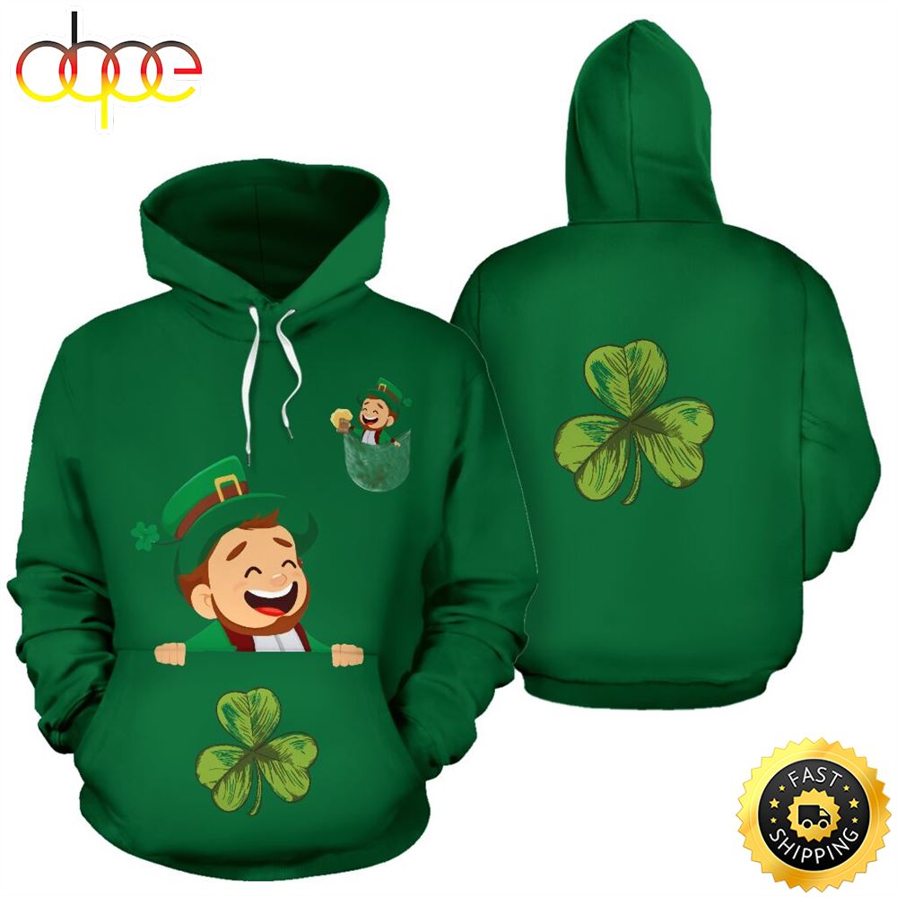 Irish In Two Pocket Full Hoodie Irish St.Patricks Day All Over Print Shirt