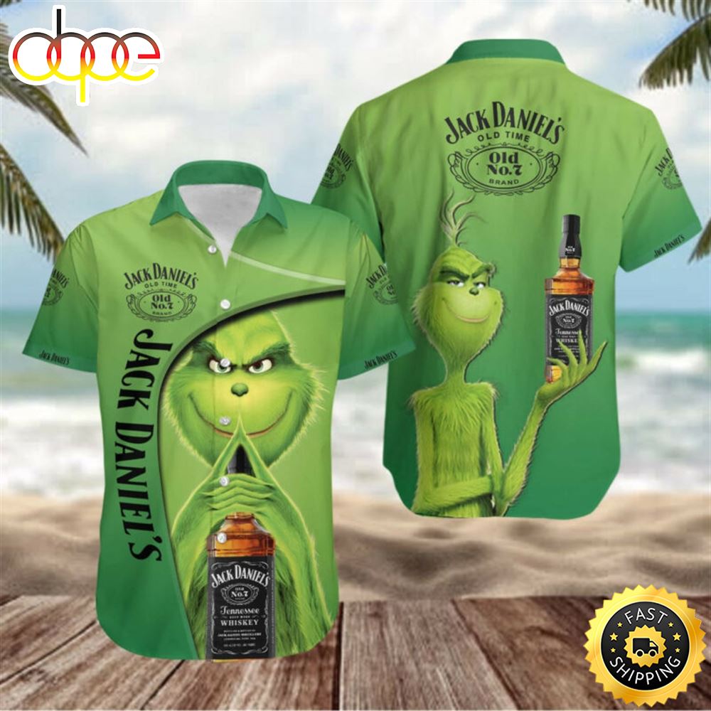 Jack Daniels Grinch The Grinch Summer Hawaiian Shirt Button Up