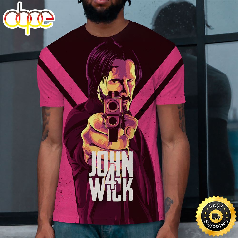 John Wick 4 Keanu Reeves 3d T Shirt All Over Print Shirts 1