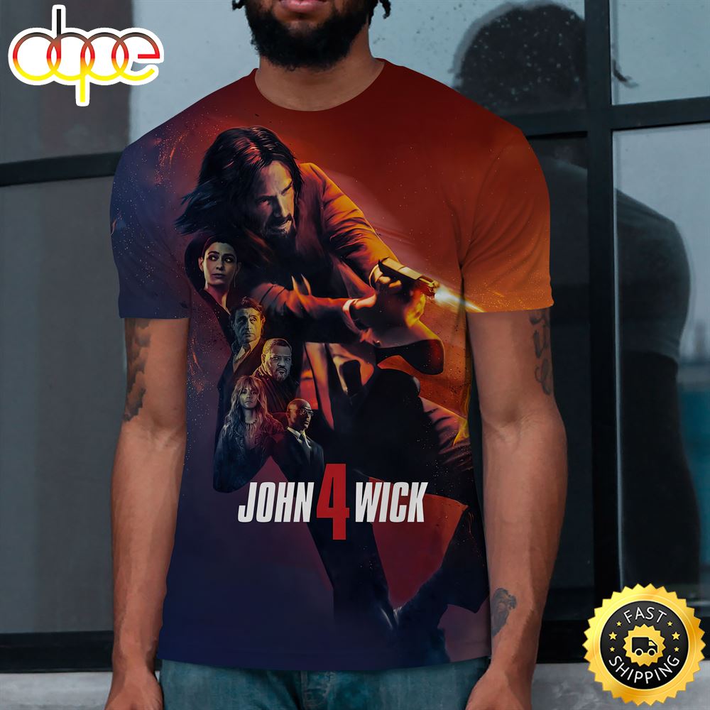 John Wick Chapter 4 Movies Keanu Reeves 3d T-Shirt All Over Print Shirts