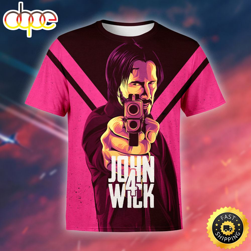 John Wick 4 Keanu Reeves 3d T Shirt All Over Print Shirts