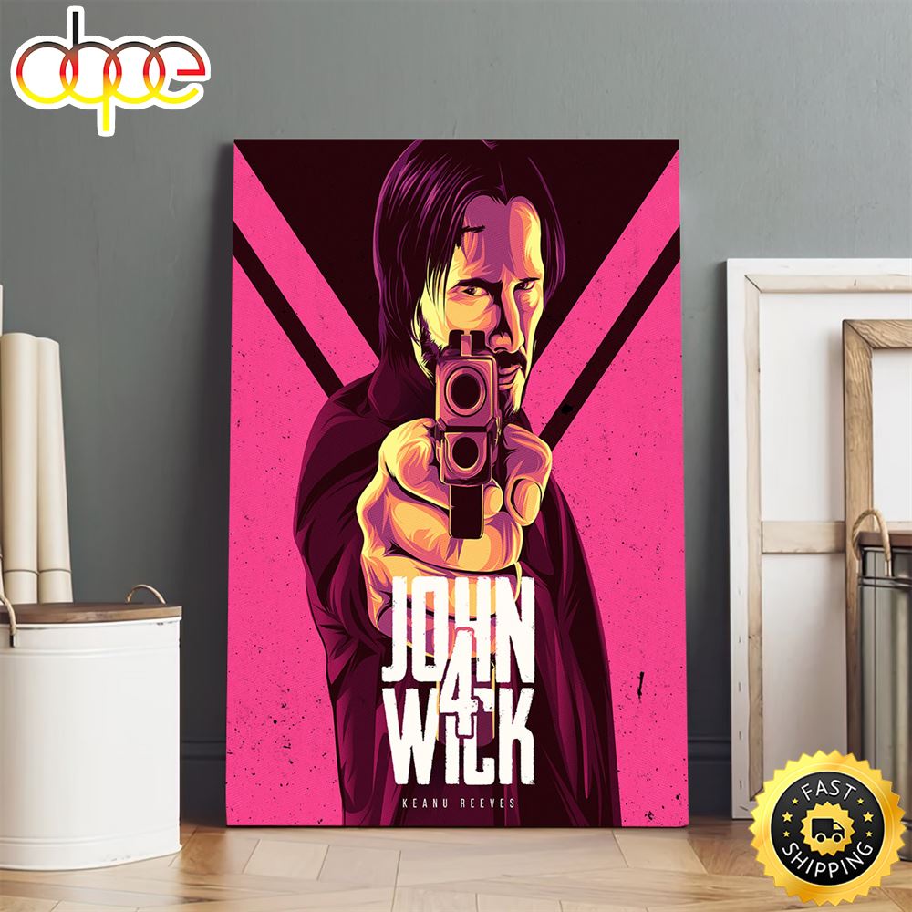 John Wick 4 Keanu Reeves Poster Canvas