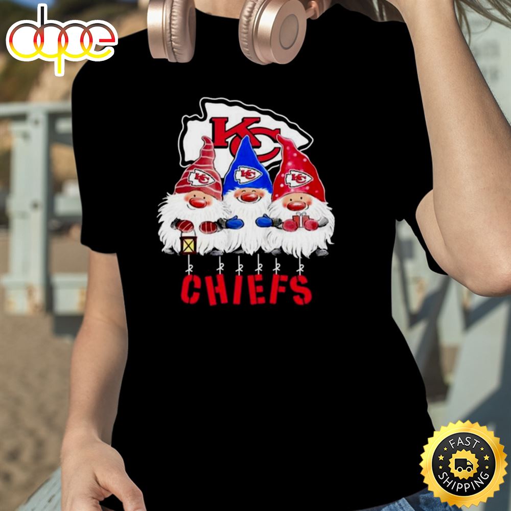 Kansas City Chiefs Team Gnomies Christmas 2022 Happy New Year 2023 Unisex Basic T Shirt 1